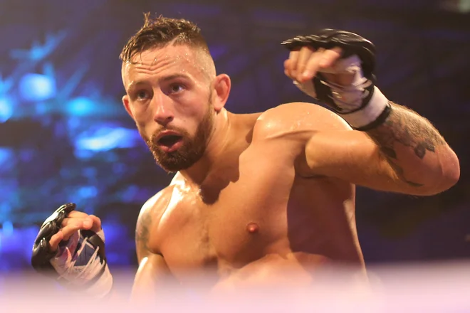 Uroš Jurišič je sijajno prestal ognjeni krst v Bellatorju. FOTO: Tomi Lombar