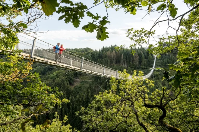 Saar-Hunsrück-Steig, viseči most Geierlay ©DZT FOTO: Günter Standl