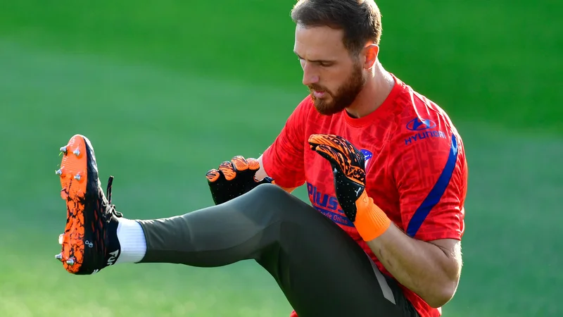 Fotografija: Jan Oblak je tudi na tekmi proti Villarrealu ohranil svojo mrežo nedotaknjeno. FOTO: Pau Barrena/AFP