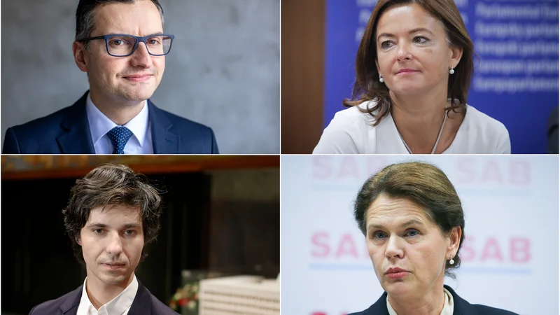 Marjan Šarec, Tanja Fajon, Luka Mesec,&nbsp;Alenka Bratušek. FOTO: Delo