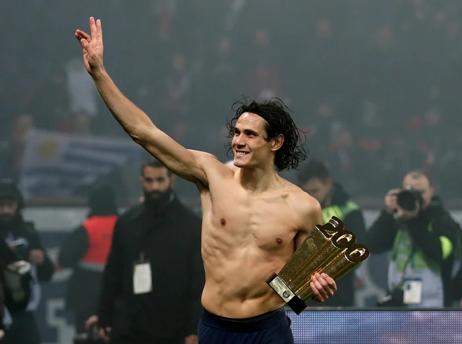 Edinson Cavani bo zabijal gole za Manchester United. FOTO: Benoit Tessier/Reuters