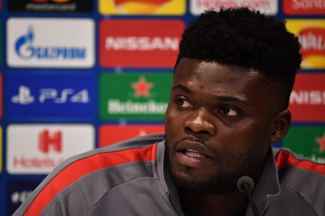 Ganec Thomas Partey se je iz Ateltica preselil k Arsenalui. FOTO: Paul Ellis/AFP