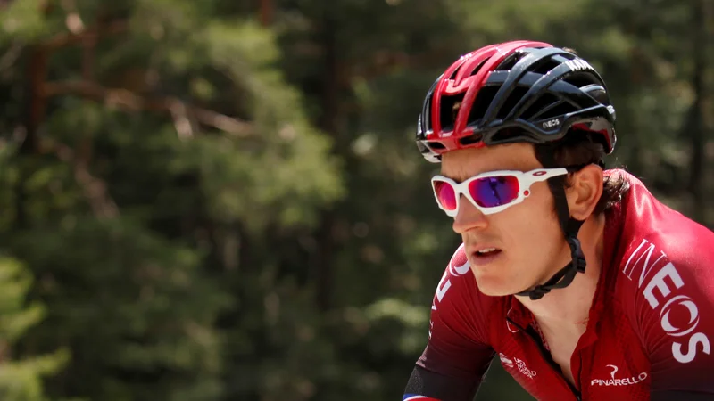 Fotografija: Geraint Thomas je bil tokrat favorit za zmago, toda od Gira se poslavlja že po treh etapah. FOTO: Gonzalo Fuentes/Reuters