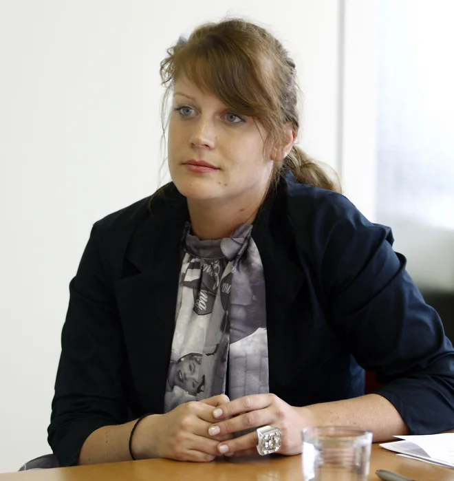 Predsednica sindikata Mladi plus Tea Jarc. Foto: Aleš Černivec/Delo