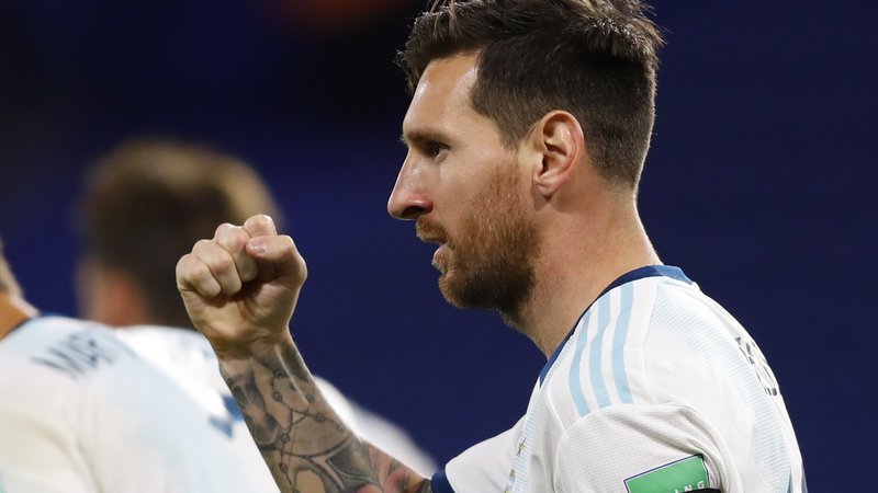 Fotografija: Lionel Messi je pristreljal zmago Argentini. FOTO: Agustin Marcarian/AFP