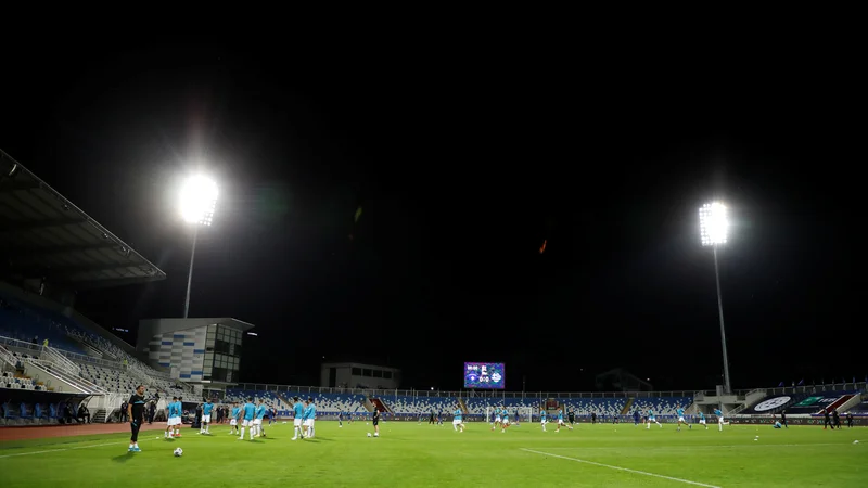 Fotografija: Štadion Fadil Vokrri bo prizorišče drevišnje tekme Kosova in Slovenije v skupini lige narodov C3. FOTO: Florion Goga/Reuters