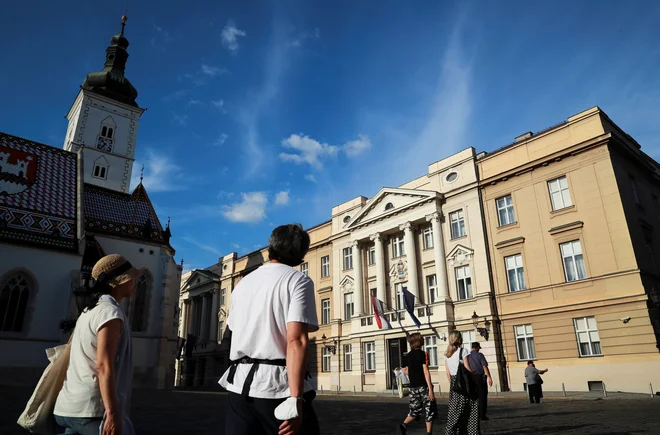 Trg svetega Marka v Zagrebu. FOTO: Marko Djurica/Reuters 