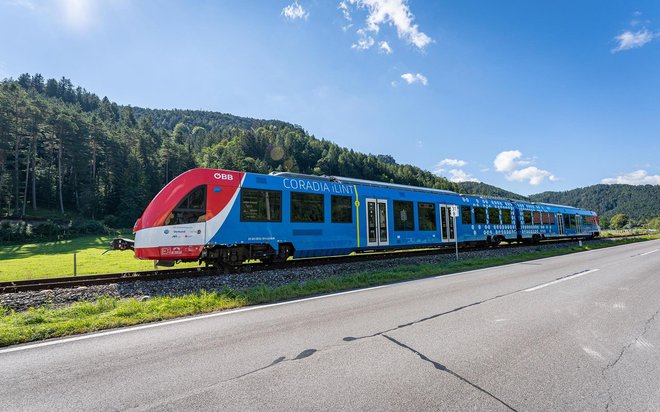 Avstrijska železnica trenutno preizkuša Alstomovo vlak na gorivne celice. Foto Obb