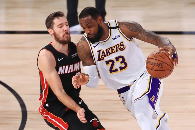 LeBron James in Goran Dragić sta bila med osrednjimi imeni letošnje končnice. FOTO:&nbsp;Mike Ehrmann/AFP