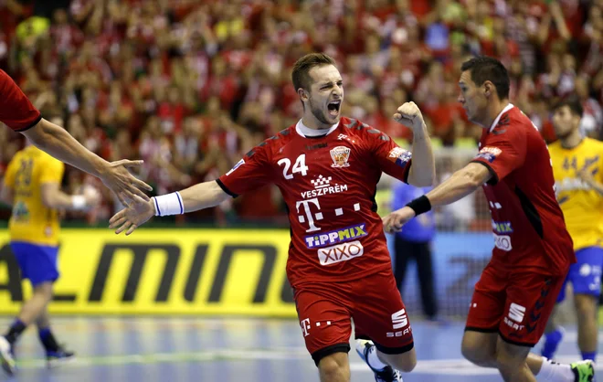 Gašper Marguč je dosegel štiri gole za Veszprem. FOTO: Matej Družnik/Delo