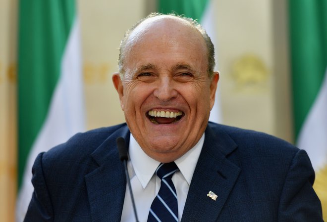Nekdanji newyorški župan in tesni sodelavec ameriškega predsednika Donalda Trumpa Rudy Giuliani. FOTO: Angela Weiss/AFP