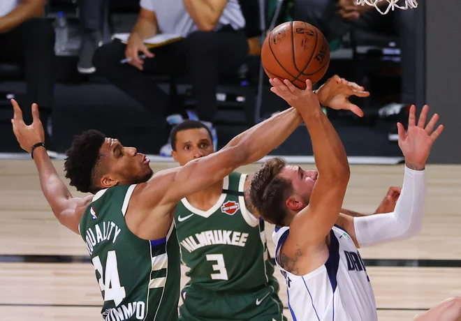Sanje ali resničnost, bo nekoč dvojec Giannis Antetokounmpo in Luka Dončić v NBA navduševal v istem klubu? FOTO: Kevin C. Cox/USA Today Sports
