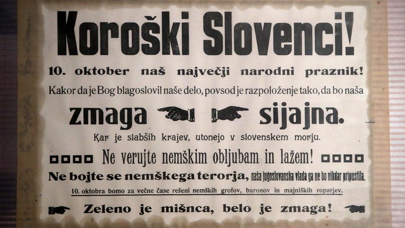 Fotografija: Z razstave ob 100. obletnici koroškega plebiscita v Libeličah. Foto Igor Mali/Slovenske novice