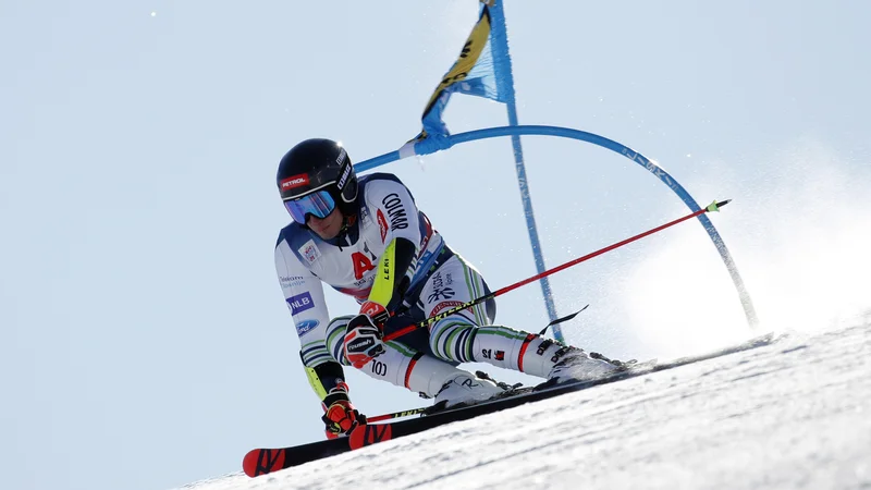 Fotografija: Žan Kranjec je bil odličen na prvi progi, premiero sezone pa je končal na 7. mestu. FOTO: Leonhard Föger/Reuters