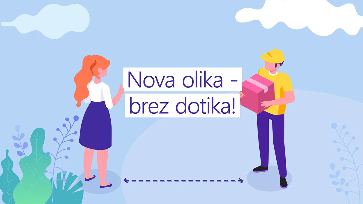 Fotografija: Nova oblika - brez dotika Foto Pošta Slovenije