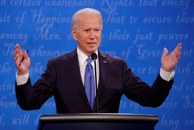 Demokratski predsedniški kandidat in nekdanji podpredsednik Joe Biden. FOTO: Jonathan Ernst/Reuters