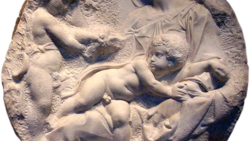 Fotografija: Prodaja Michelangelovega tonda Taddei z Marijo, Jezusom in malim Janezom Krstnikom bi bila tako za Kraljevo galerijo kot za Veliko Britanijo nenadomestljiva izguba. Foto Wikimedia