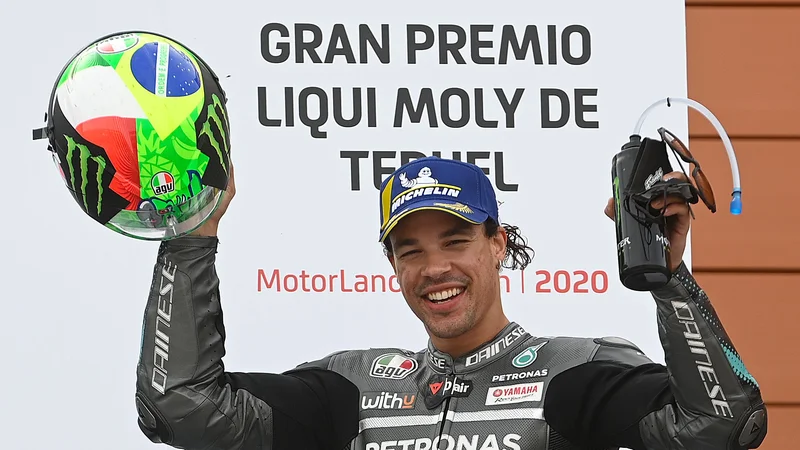 Franco Morbidelli se je veselil druge zmage. FOTO: Pierre-philippe Marcou/AFP