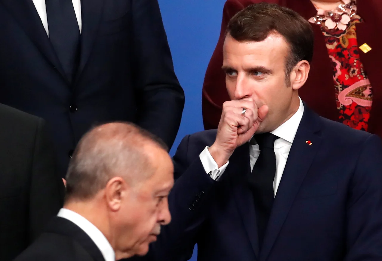 Fotografija: Francija je ena največjih nasportnic Turških interesov v Sredozemlju. FOTO: Christian Hartmann/Afp