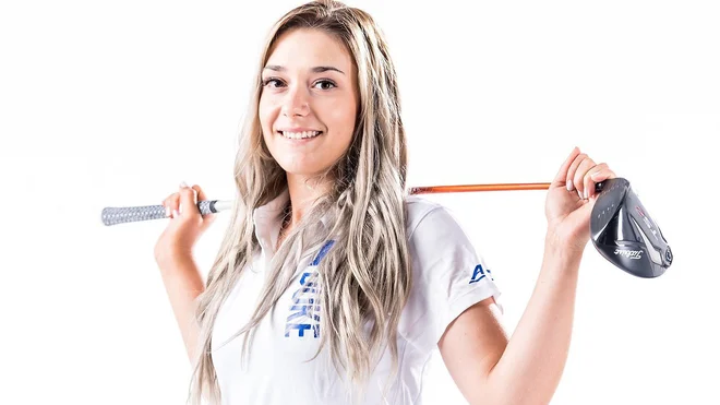 Ana Belac piše zgodovino slovenskega golfa. FOTO: twitter