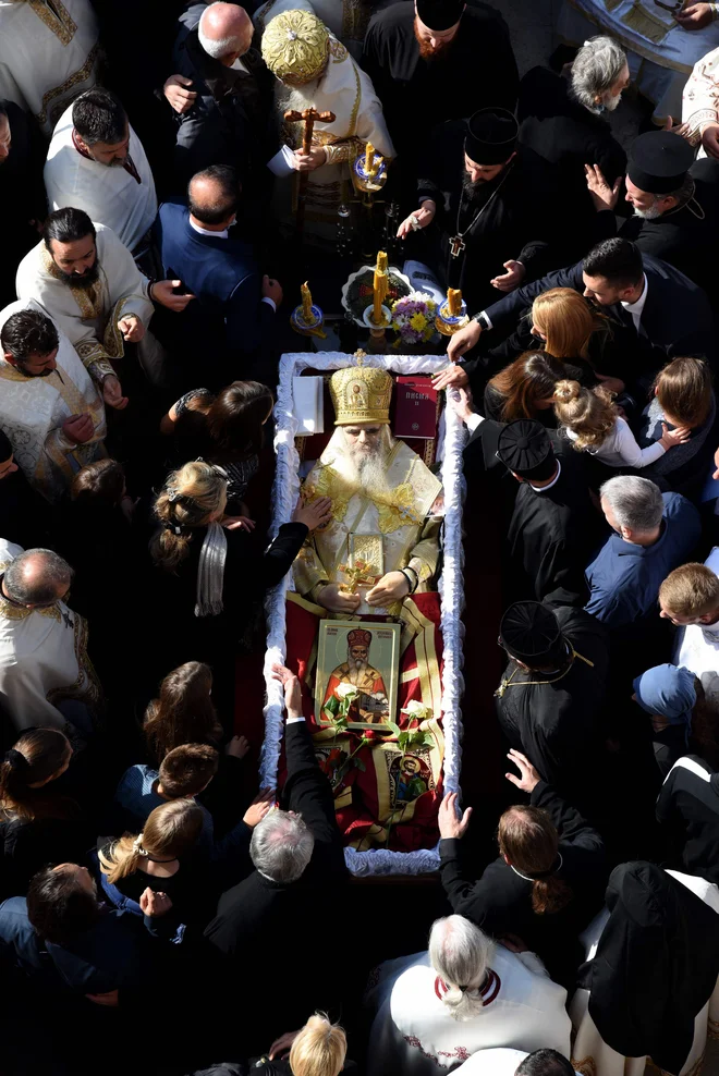 Kdo bo zamenjal Amfilohija, ki je zagovarjal velikosrbski nacionalizem? FOTO: Savo Prelević/Afp