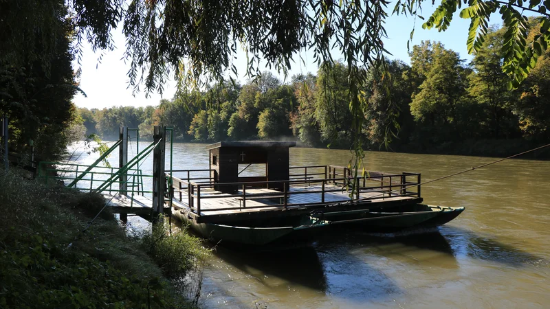 Fotografija: Elektrarne na Muri so trenutno največji nasedli projekt v Pomurju. Bo reka ostala tako romantična, kot je na posnetku broda pri Krogu? FOTO: Jože Pojbič/Delo