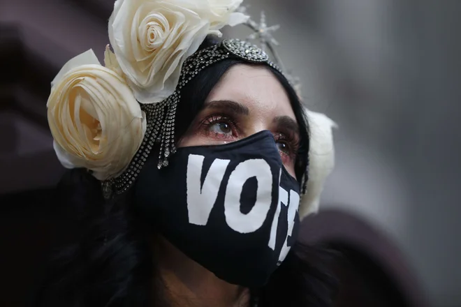 Ameriške volitve v znamenju močno nasprotujočih si političnih čustev,.Foto Spencer Platt Afp