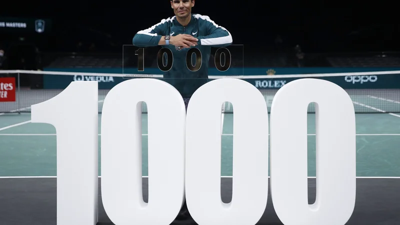 Fotografija: Rafael Nadal se je postavil ob zanj rekordni številki zmag. FOTO: Gonzalo Fuentes/Reuters