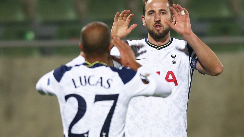 Fotografija: Tottenhamov kapetan Harry Kane je bil učinkovit tudi v evropski ligi v Bolgariji. FOTO: Stojan Nenov/Reuters