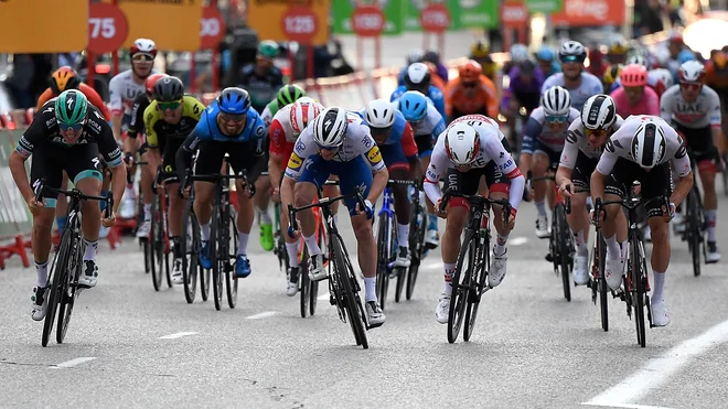 Pascal Ackermann je slavil v zadnji 18. etapi. FOTO: Oscar Del Pozo/AFP