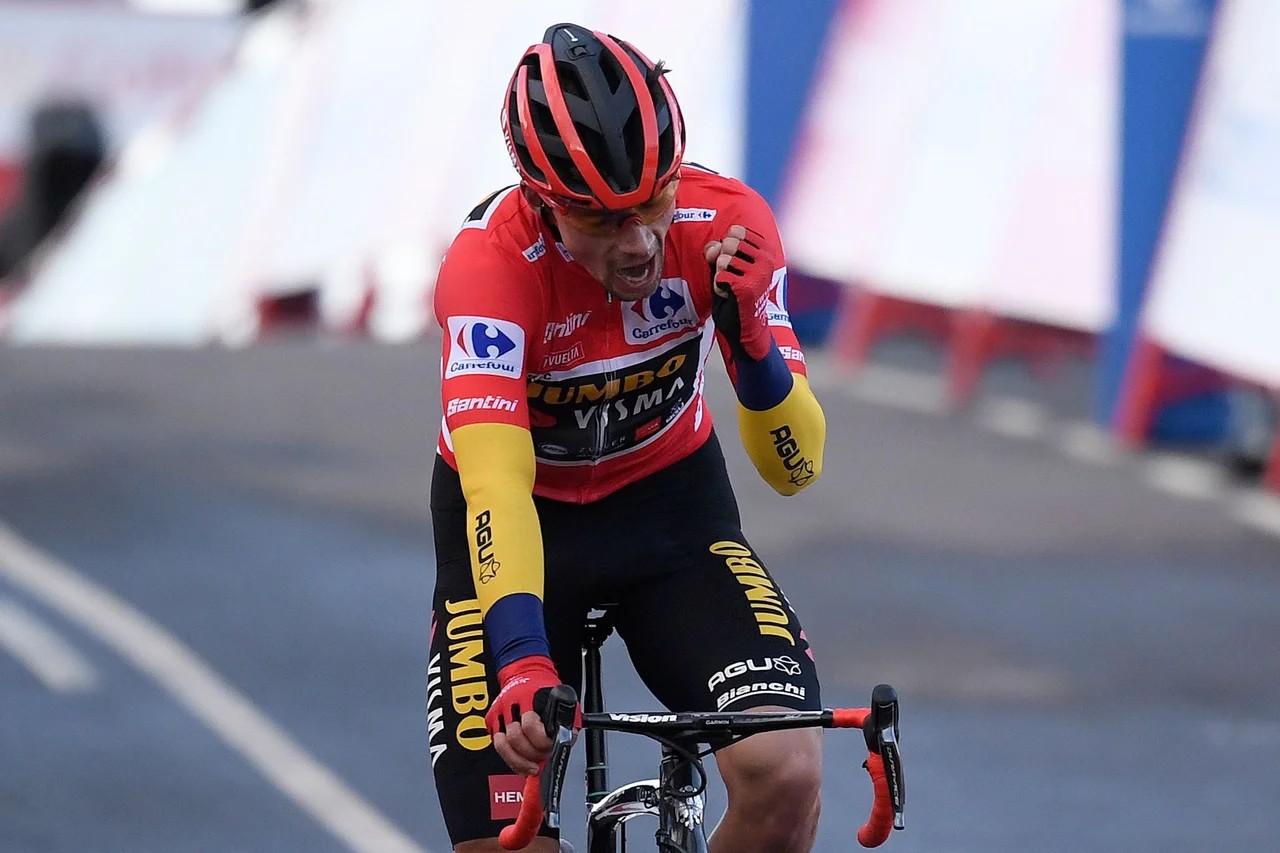 Fotografija: Primož Roglič je imel za odločilno 17. etapo Vuelte jasen načrt. FOTO: Oscar Del Pozo/AFP