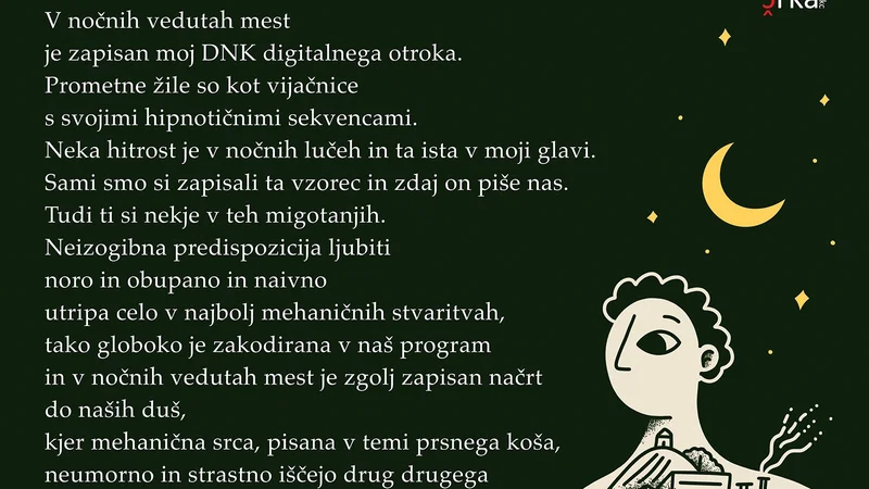 Matic Ačko, je povedal Nino Flisar, prevprašuje položaj človeka v urbanem okolju, ki je vse bolj digitalizirano. Foto MKC MB