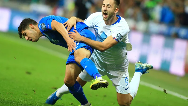 Fotografija: Pred Andražem Šporarjem bo jutri nova priložnost za kakšen gol v reprezentančnem dresu. FOTO: Tomi Lombar/Delo