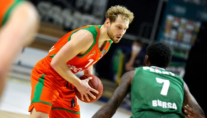 Jaka Blažič je še enkrat najučinkovitejši košarkar stožiškega moštva. FOTO: Cedevita Olimpija