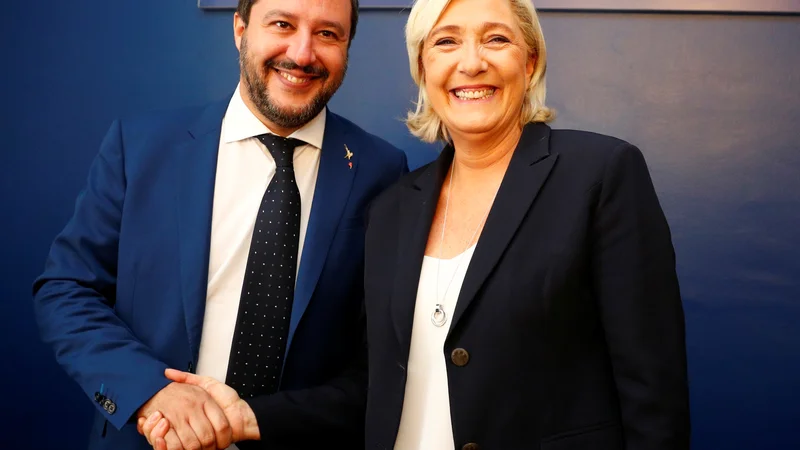 V Franciji in Italiji populizem, ki ga predstavljata Marine Le Pen in Matteo Salvini, temelji na odporu do nezakonitih migracij.<br />
Foto: Max Rossi/Reuters