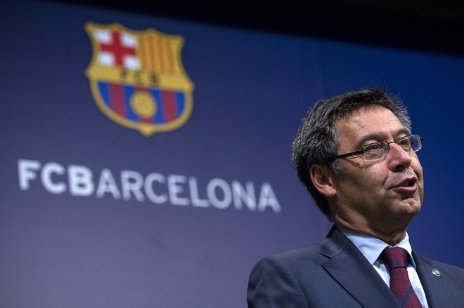 Si je predsednik FC Barcelona v odstopu Josep Maria Bartomeu izmislil superligo? FOTO: Josep Lago/AFP