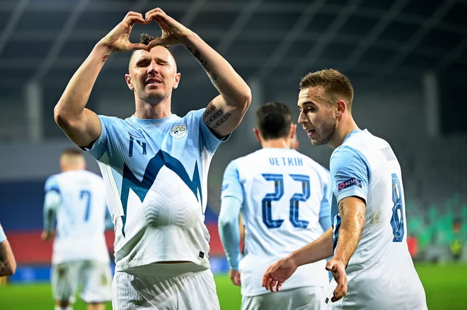 Jasmin Kurtić je dosegel drugi reprezentančni zadetek. FOTO: Jure Makovec/AFP