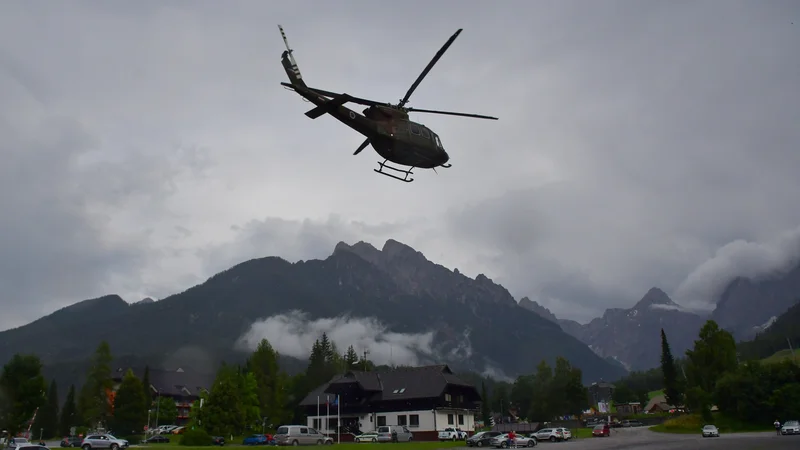 Fotografija: Reševanje v Kranjski Gori. FOTO: Egon Cokan