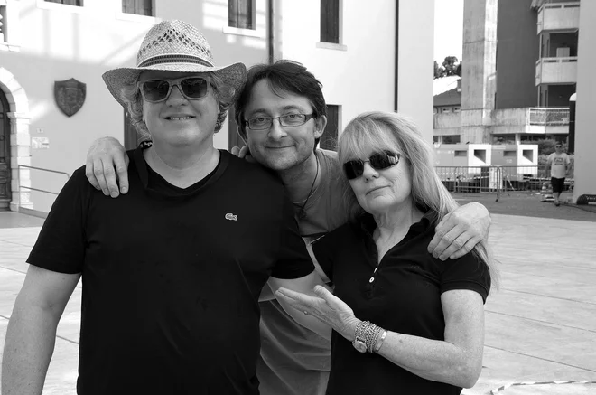 Gregor Bauman s Tino Weymouth in Chrisom Frantzem (Talking Heads, Tom Tom Club). FOTO: Darja Šter