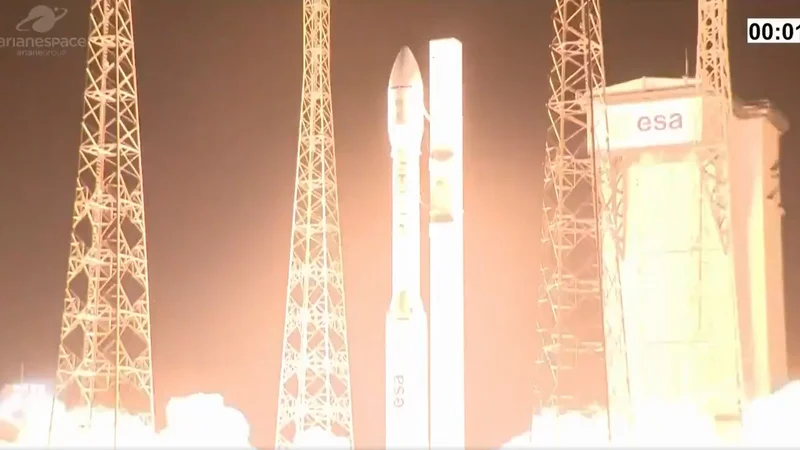 Fotografija: Vega je odpovedala osem minut po izstrelitvi. FOTO: Arianespace