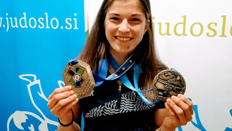 Fotografija: Maruša Štangar se je z lanskih evropskih iger v Minsku vrnila z dvema kolajnama. FOTO: Miha Šimnovec