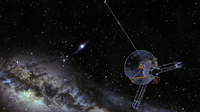 Fotografija: Upodobitev legendarne sonde Pioneer11. FOTO: Nasa