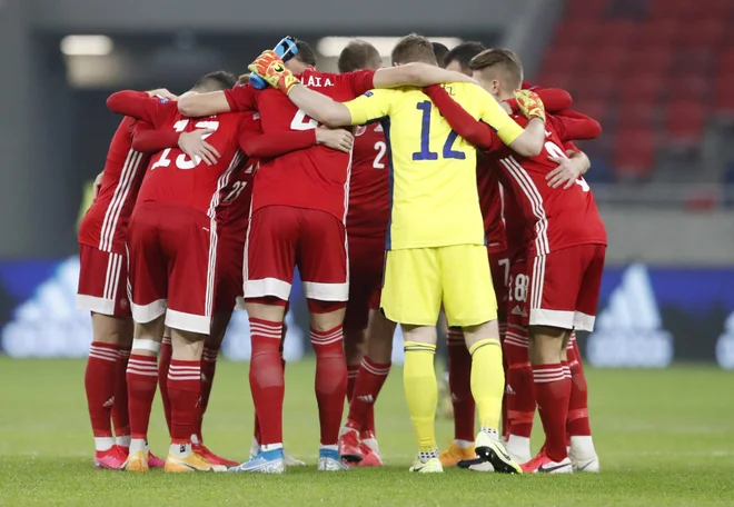 Madžarska je izpeljala sanjsko leto 2020, Ferencvaros se je uvrstil v ligo prvakov, reprezenatnca na evropsko prvenstvo, za konec pa je še napredovala v najmočnejšo skupino v ligi narodov. FOTO: Bernadett Szabo/Reuters