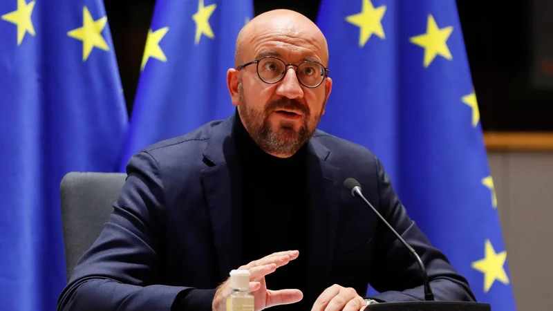 Fotografija: Charles Michel, liberalec na čelu evropskega sveta. Foto Olivier Hoslet/Reuters