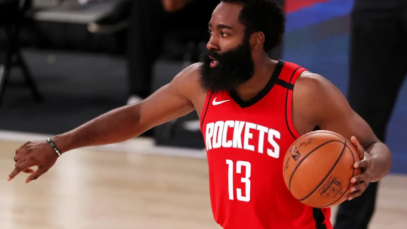 Fotografija: James Harden se želi pridružiti Brooklynu, zaradi česar je zavrnil bogato ponudbo Houstona. FOTO: Mike Ehrmann/AFP