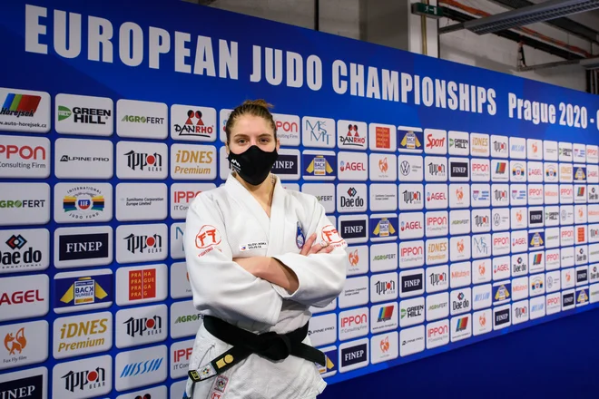 Andreja Leški je s petim mestom dosegla svojo najboljšo uvrstitev na članskih evropskih prvenstvih v judu. FOTO: Rok Rakun/JZS