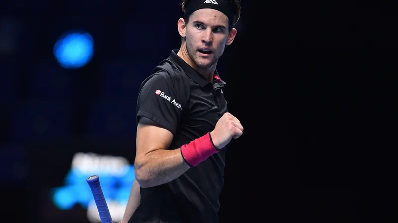 Fotografija: Dominic Thiem se je drugo leto zapored uvrstil v finale zaključnega turnirja. FOTO: Glyn Kirk/AFP