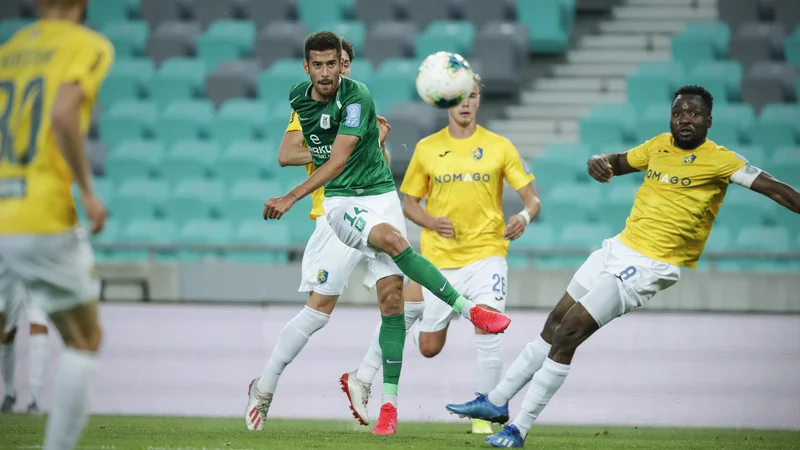 Fotografija: Mario Jurčević je zaznamoval hrvaški derbi med Osijekom in Dinamom. FOTO: Uroš Hočevar