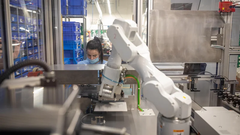 Fotografija: Roboti v proizvodnji so bili še pred dobrim desetletjem »presežek«, zdaj pa so vstopnica v svet avtomatizacije in digitalizcije industrijskega podjetja.
Foto Voranc Vogel