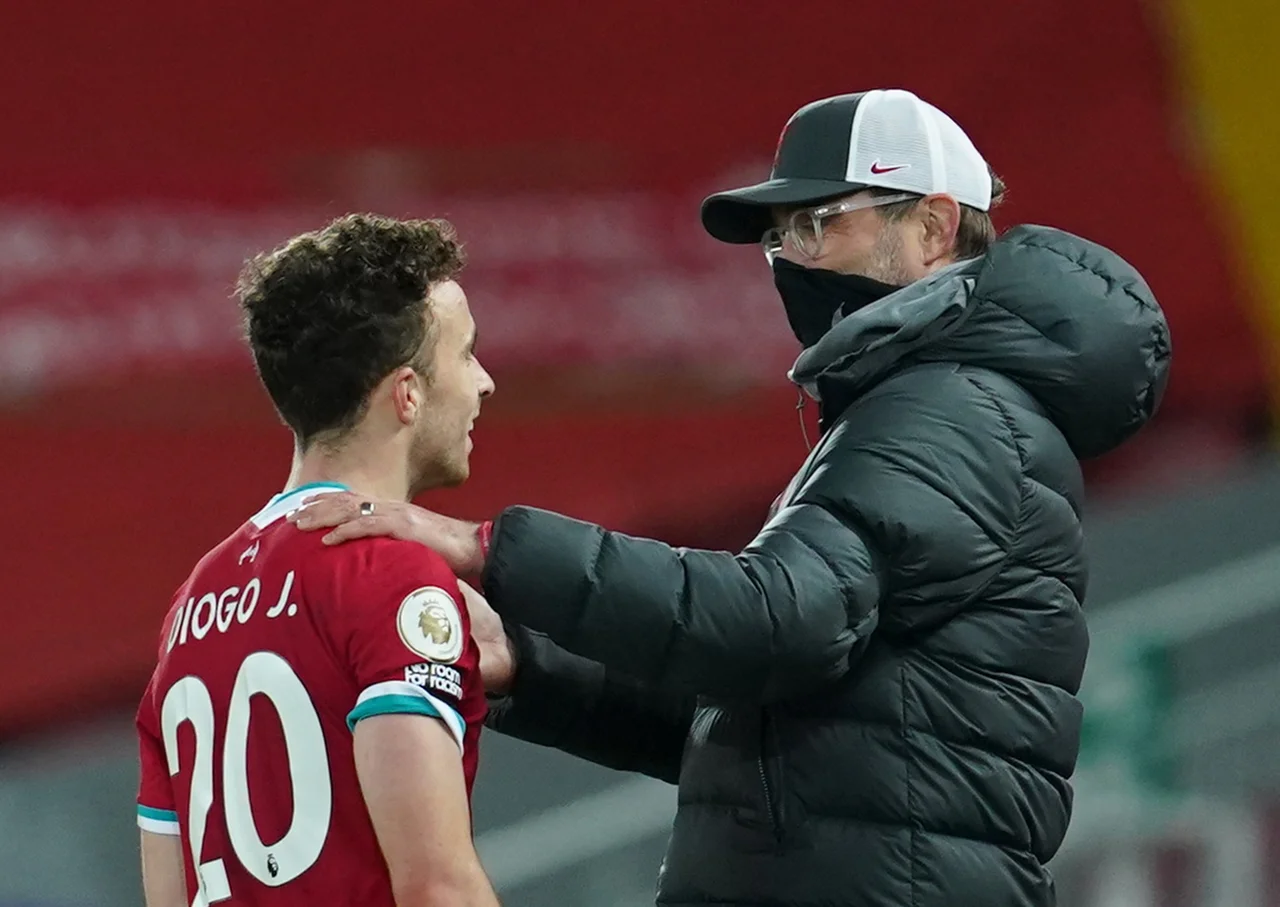 Fotografija: Diogo Jota je postal eden od glavnih adutov trenerja Jürgna Kloppa. FOTO: Jon Super/Reuters